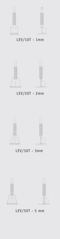 Leveltec LEV - baza v debelini fuge (T oblika) - slika 8